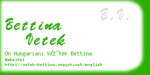 bettina vetek business card